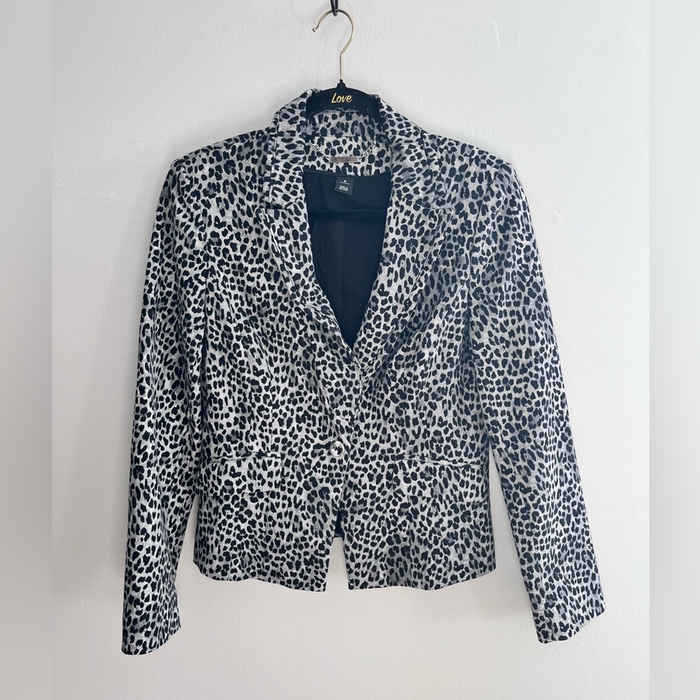 WHBM Leopard Print Blazer Jacket